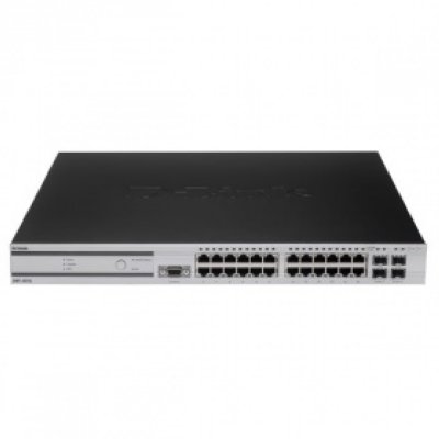 D-link DWS-3024L  PoE 20x10/100/1000Base-T (PoE) + 4x Combo Mini GBIC (SFP) /1000Base-T (P