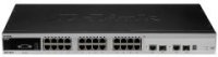 D-link DES-3528  24xUTP 10/100, 2  UTP Gigabit, 2xCombo UTP/SFP Gigabit, xStack, L2+, 19"