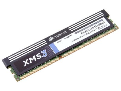   4096Mb (2x2048Mb) PC3-12800 1600MHz DDR3 DIMM Corsair XMS3 Classic, Corei5 9-9-9-