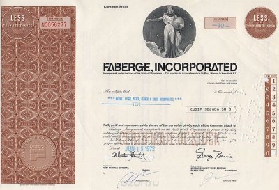   "Faberge Incorporated.   10 ". , 1972 