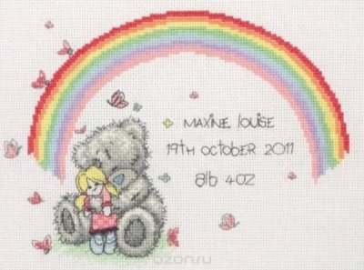    Anchor "Rainbow Birth Sampler" /.   / 25*20  (