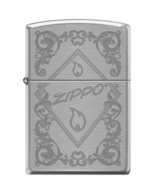  ZIPPO 200 Zippo Framed Flame, /   Brushed Chrome