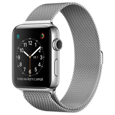 - Apple Watch Apple 38mm Stainless Steel/Milanese Loop (MJ322RU/A)