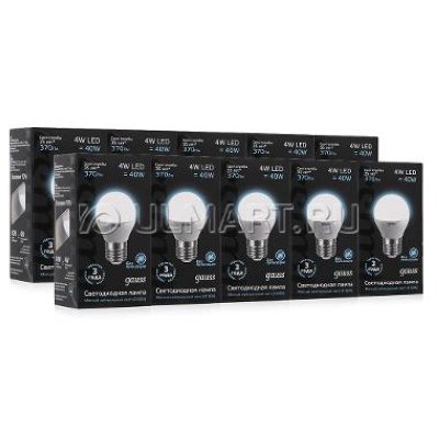   10  Gauss LED Globe 4W E27 4100K 1/10/50 EB105102204