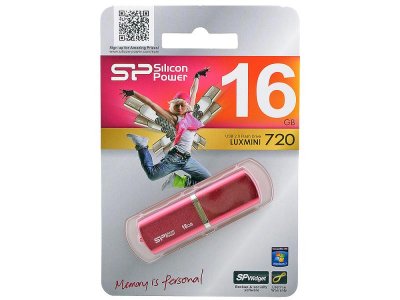   16GB USB Drive (USB 2.0) Silicon Power LuxMini 720 Pink (SP016GBUF2720V1H)