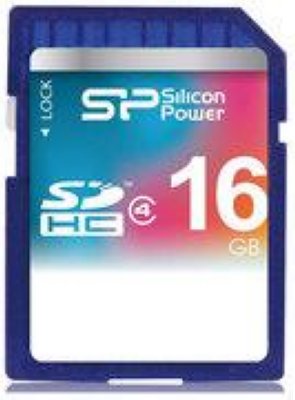   SDHC SILICON POWER 16  Class 4, SP016GBSDH004V10, 1 .