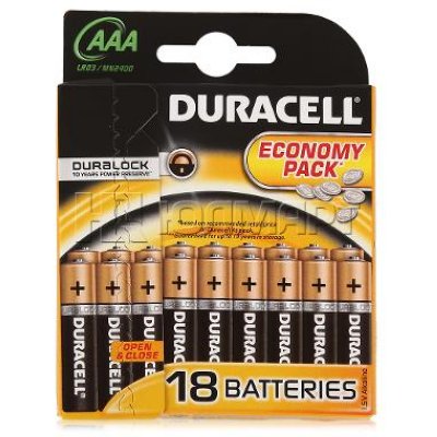  AAA (LR3) 18 . Duracell  Basic