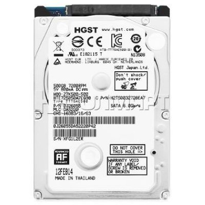   HDD 500 , HGST Travelstar Z7K500 EA, HTE725050A7E630, 0J26055