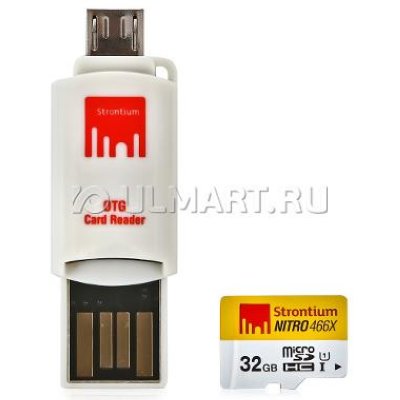   TransFlash 32Gb MicroSDHC Class 10 UHS-1 70 MB/s STRONTIUM Nitro, SRN32GTFU1T, USB/OTG