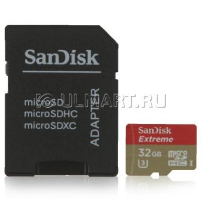   TransFlash 32Gb MicroSDHC class 10 UHS-I SanDisk Extreme 90MB/s