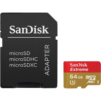   TransFlash 64Gb MicroSDXC class 10 UHS-I SanDisk Extreme for Action Cameras 90MB/s, SDS