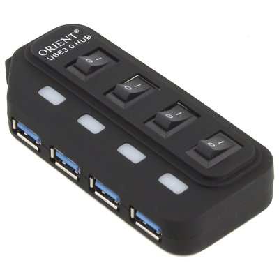 Orient BC-306PS, USB3.0 4xPort, c - 2xUSB (5 , 2.1 ),    , 