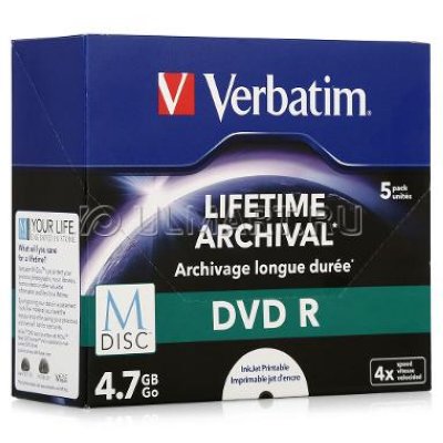  Verbatim M-DISC dvd r 4,7 GB 4x, 5 