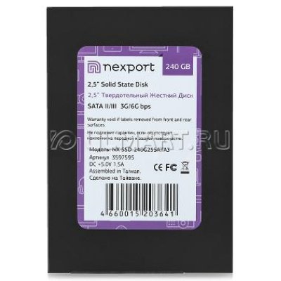   SSD 240 , 2.5", SATA III, Nexport NX SSD-240G25SATA3