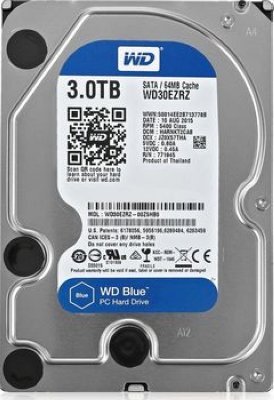  3000Gb Western Digital (WD30EZRZ) 64Mb 5400rpm SATA3 Blue Desktop