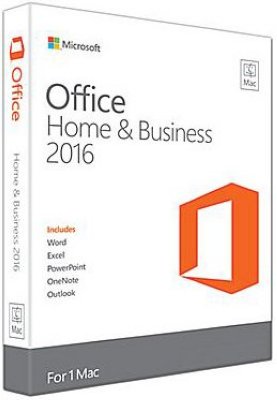 Microsoft Office  Mac Home Business 1PK 2016 Russian Russia Only Medialess (W6F-00613)