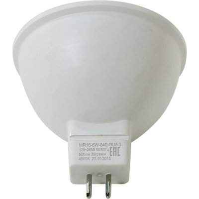  LED   MR16 GU5.3 6W, 220V (MR16-6w-840-GU5.3)  