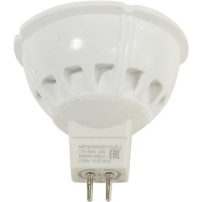  LED   MR16 GU5.3 6W, 220V (MR16-6w-827-GU5.3)  