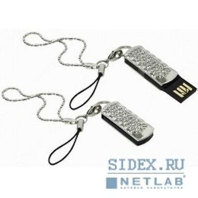   USB 2.0 QUMO 32GB Charm Series Ice Crystal, [QM32GUD-Charm-Ice-b] Swarovski crys