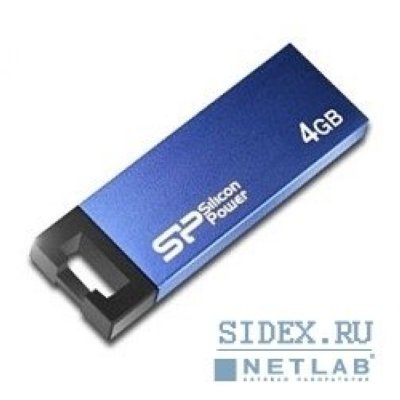   USB 2.0 Silicon Power USB Drive 4Gb, Touch 835 [SP004GBUF2835V2B], Blue