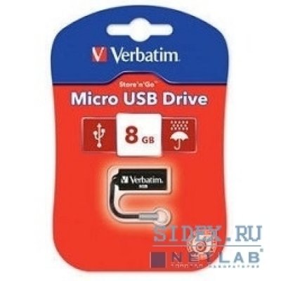   USB 2.0 Verbatim 8Gb MICRO DRIVE BLACK [044049]