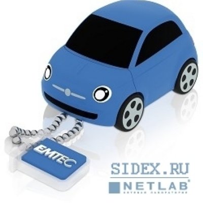   USB 2.0 EMTEC F101 8Gb Fiat 500 Blue [EKMMD8GFI101]