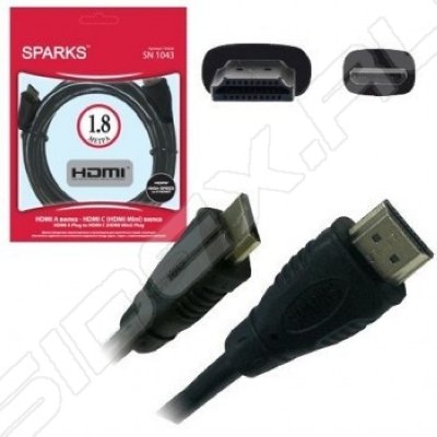  - Sparks SG1143 mini-HDMI (m) HDMI (m) 1.8  GOLD