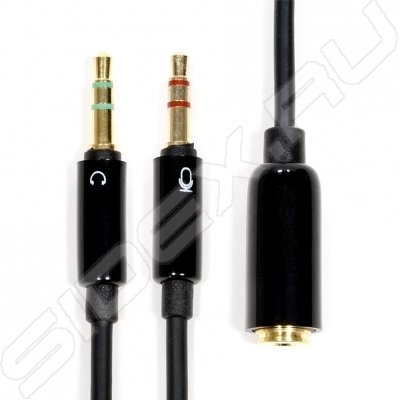 - Jack 3.5 4 pin (F) - 2x Jack 3.5 (M) (PROLINK PB162-0200) ()