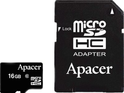   16Gb - Apacer - Micro Secure Digital HC Class 10 AP16GMCSH10-R    SD