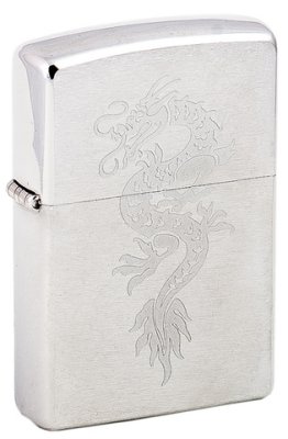   ZIPPO Dragon1 Brushed Chrome,   - , ,