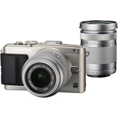   Olympus Pen E-PL6 Travel Kit silver (EZ-M1442 II R silver + EZ-M4015 R silver)