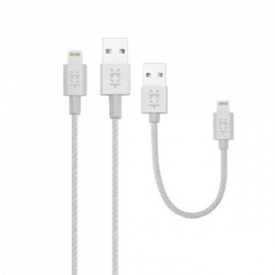   Mixberry Apple lightning cable (1.2 m + 0.15 m,   ) Silver