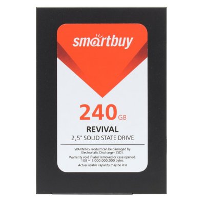  2.5" 240Gb Smartbuy Revival SB240GB-RVVL-25SAT3, SATA 6Gb/s, R520 - W475 Mb/s