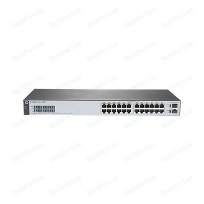  HP J9980A 1820-24G Switch (WEB-Managed, 24*10/100/1000 + 2*SFP, Fanless, Rack-mounting, 1