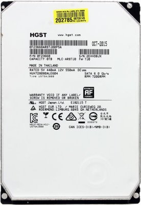   HDD 8 Tb SATA 6Gb/s Hitachi Ultrastar He8 (HUH728080ALE604) 3.5" 7200rpm 128Mb