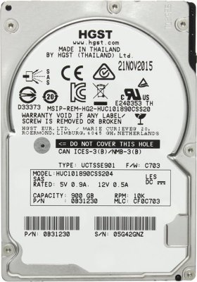  HDD 900 Gb SAS 12Gb/s Hitachi Ultrastar C10K1800 (HUC101890CSS204) 2.5" 10000rpm 128Mb