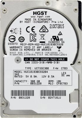   HDD 300 Gb SAS 12Gb/s Hitachi Ultrastar C10K1800 (HUC101830CSS204) 2.5" 10000rpm 128Mb