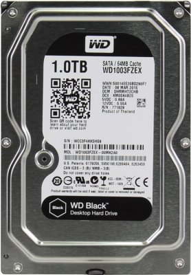  HDD 1 Tb SATA 6Gb/s Western Digital Desktop Performance (WDBSLA0010HNC-ERSN) 3.5" 7200rpm 64