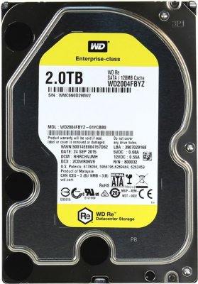  HDD 2 Tb SATA 6Gb/s Western Digital RE (WD2004FBYZ) 3.5" 7200rpm 128Mb