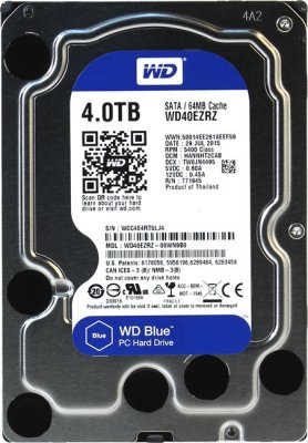   HDD 4 Tb SATA 6Gb/s Western Digital Blue (WD40EZRZ) 3.5" 5400rpm 64Mb