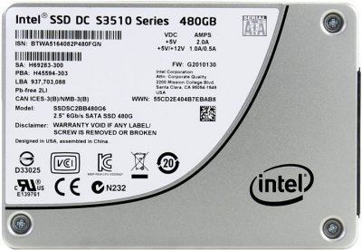  SSD 480 Gb SATA 6Gb/s Intel DC S3510 Series (SSDSC2BB480G601) 2.5" MLC