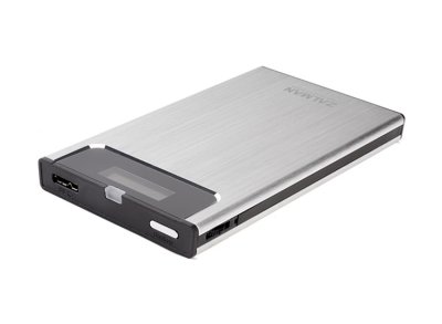 Zalman (ZM-VE350 Silver) (EXT BOX    2.5"SATA HDD, USB3.0, Al,  CD/DVD