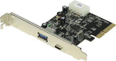  STLab U-1120 (RTL) PCI-Ex4, USB3.1, 1 port-ext, 1 type-C port-ext