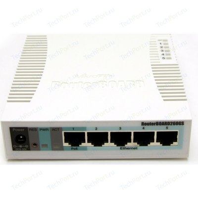 MikroTik (RB260GS)   (5UTP 10/100/1000Mbps + 1SFP)