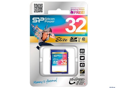   microSDHC 32Gb Class10 Silicon Power SP032GBSTHBU1V10-SP UHC-1 + SD 