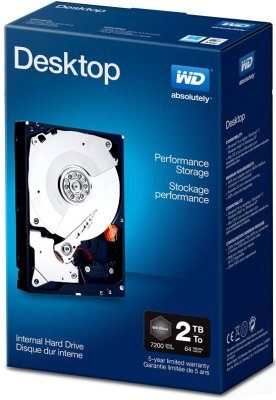   HDD 2000Gb SATA-III WD Desktop Performance [WDBSLA0020HNC, 7200rpm, 64Mb]