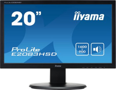  20" Iiyama ProLite E2083HSD-B1 TN LED 1600x900 5ms VGA DVI