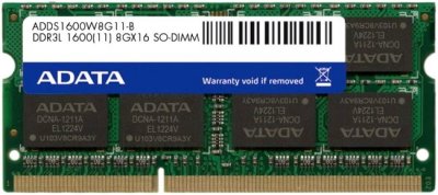   SO-DIMM DDR-III A-DATA 8Gb 1600Mhz PC-12800 (ADDS1600W8G11-B)