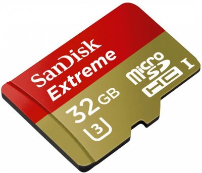   MicroSD 32Gb SanDisk Extreme (SDSDQXN-032G-G46A) Class 10 microSDHC + adapter