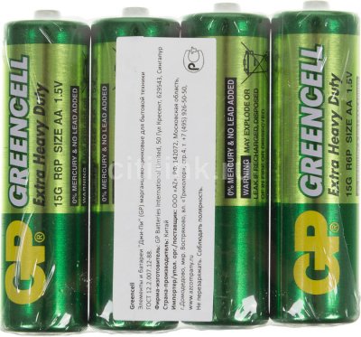  GP Greencell 15G ( ) R6 AA (4 . )